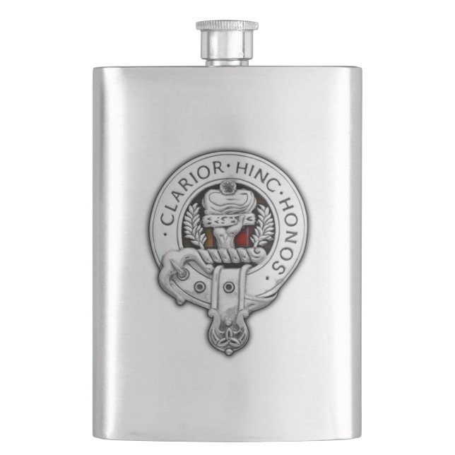 Clan Buchanan Crest & Tartan Flask (Front)