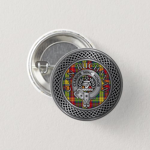 Clan Buchanan Crest  Tartan Knot Button