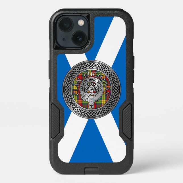 Clan Buchanan Crest & Tartan Knot Otterbox iPhone Case (Back)