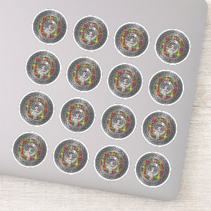Clan Buchanan Crest & Tartan Knot Sticker
