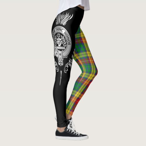 Clan Buchanan Crest  Tartan Leggings