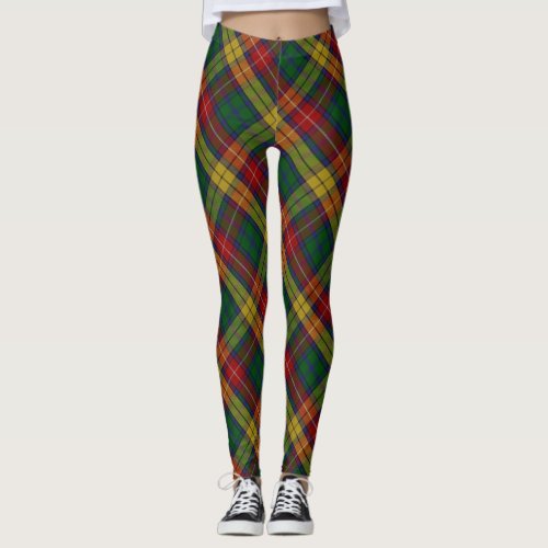 Clan Buchanan Crest  Tartan Leggings