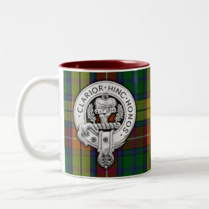 Clan Buchanan Crest & Tartan Two-Tone Coffee Mug