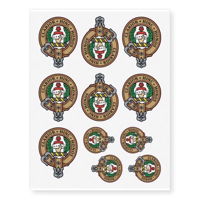 Clan Buchanan Crest Temporary Tattoos (Front)
