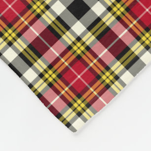 Clan Buchanan Dress Tartan Scottish Plaid Pattern Fleece Blanket