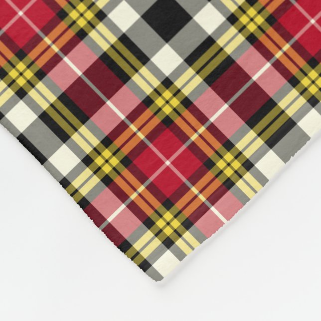 Clan Buchanan Dress Tartan Scottish Plaid Pattern Fleece Blanket (Corner)