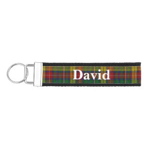 Clan Buchanan Plaid Wrist Key Chain