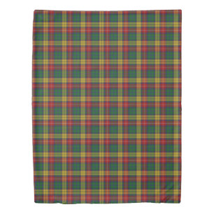 Clan Buchanan Scottish Red Yellow Green Tartan Duvet Cover