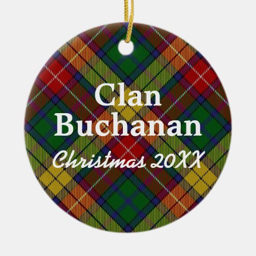 Clan Buchanan Scottish Tartan Ceramic Ornament