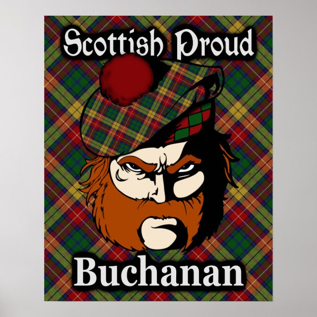 Clan Buchanan Scottish Tartan Poster (Front)