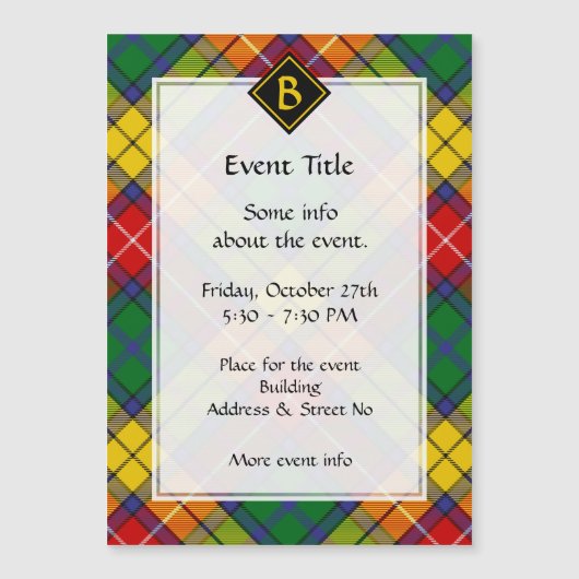 Clan Buchanan Tartan (Front)