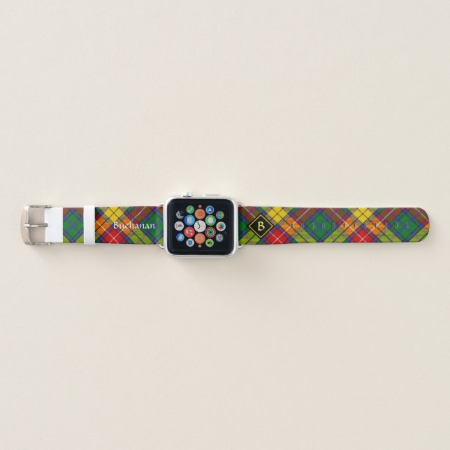 Clan Buchanan Tartan Apple Watch Band (Front)