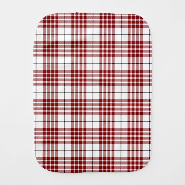 Clan Buchanan Tartan Baby Burp Cloth (Front)