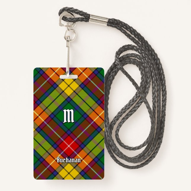 Clan Buchanan Tartan Badge (Front with Lanyard)