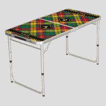 Clan Buchanan Tartan Beer Pong Table