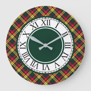 Clan Buchanan Tartan Border Large Clock