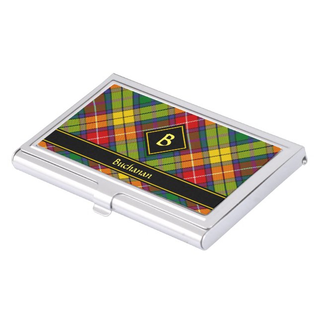 Clan Buchanan Tartan Business Card Case (Front)