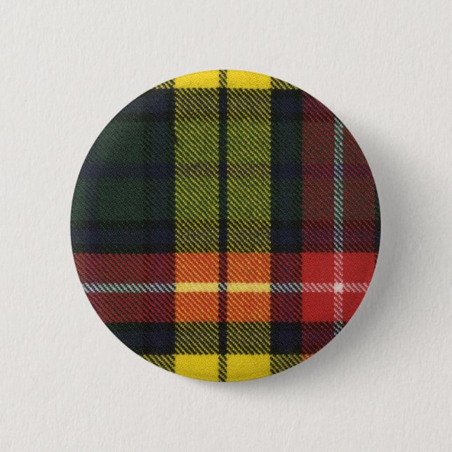 Clan Buchanan Tartan Button (Front)