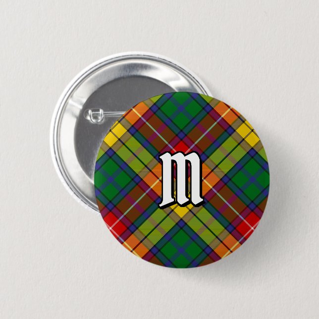 Clan Buchanan Tartan Button (Front & Back)