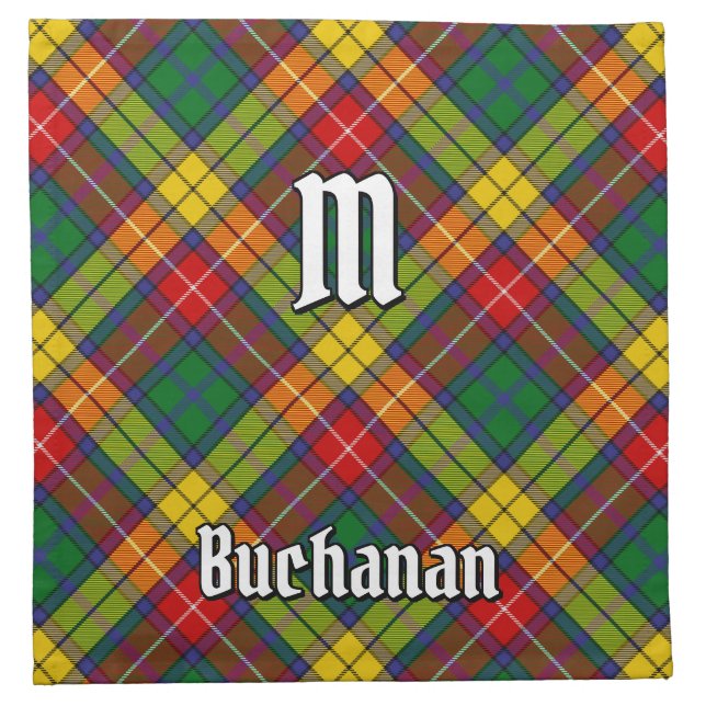 Clan Buchanan Tartan Cloth Napkin (Front)