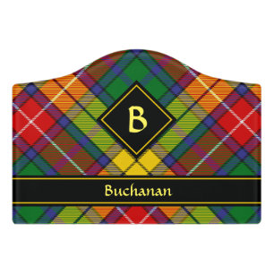 Clan Buchanan Tartan Door Sign