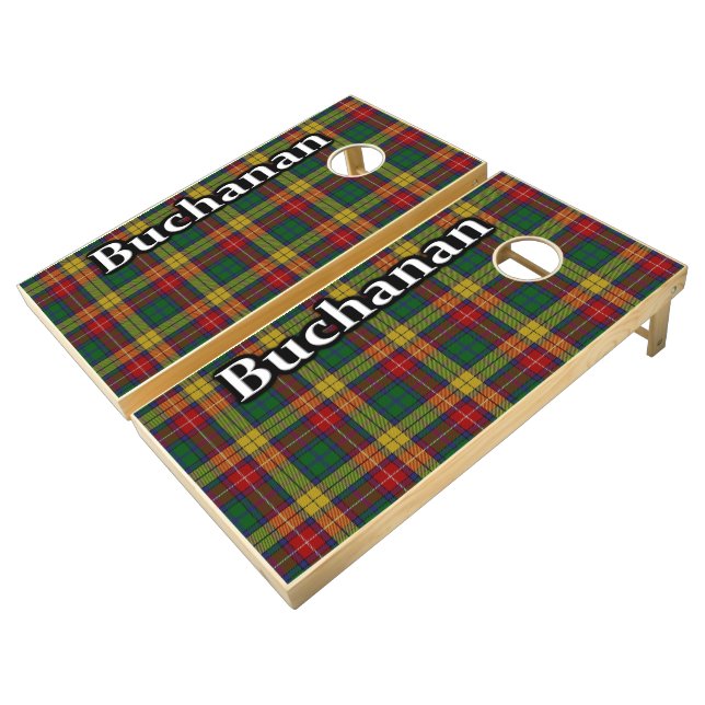 Clan Buchanan Tartan Dynasty Cornhole Set (Angled)