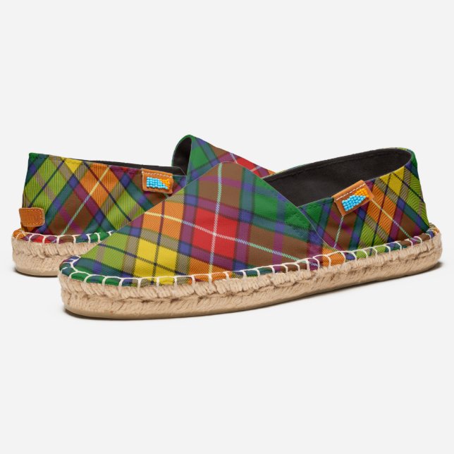 Clan Buchanan Tartan Espadrilles (Angled)