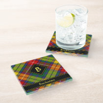 Clan Buchanan Tartan Glass Coaster