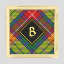 Clan Buchanan Tartan Gold Finish Lapel Pin