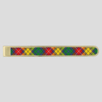 Clan Buchanan Tartan Gold Finish Tie Bar