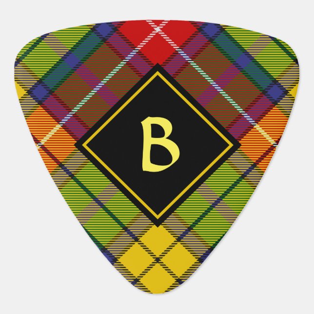 Clan Buchanan Tartan Guitar Pick (Front)