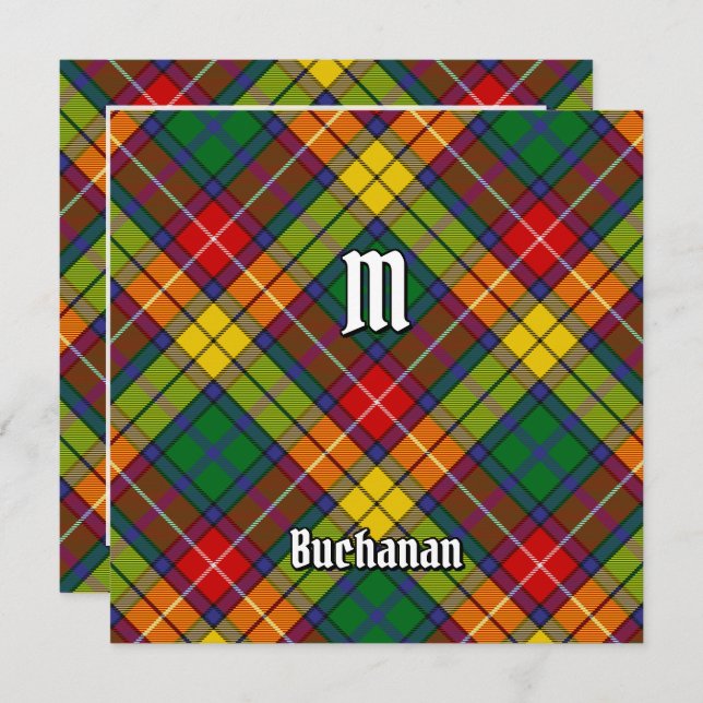 Clan Buchanan Tartan Invitation (Front/Back)