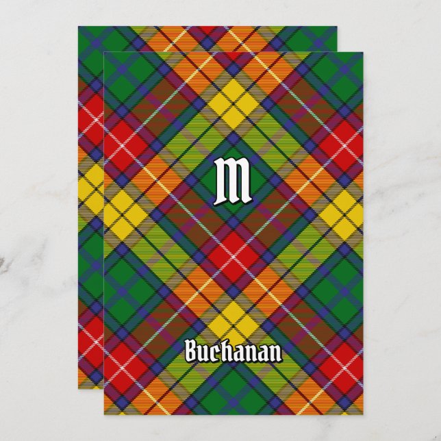 Clan Buchanan Tartan Invitation (Front/Back)