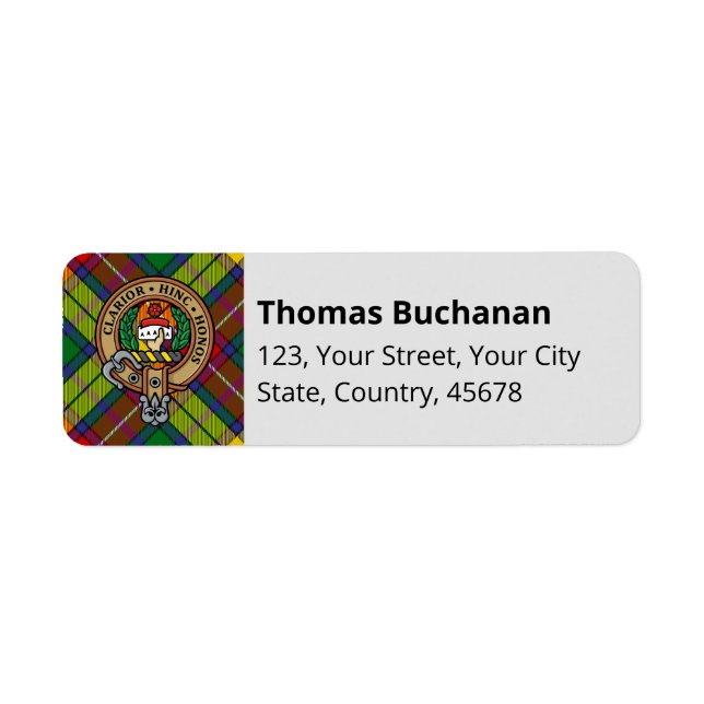 Clan Buchanan Tartan Label (Front)