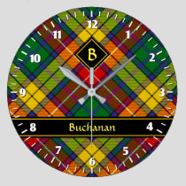 Clan Buchanan Tartan Large Clock