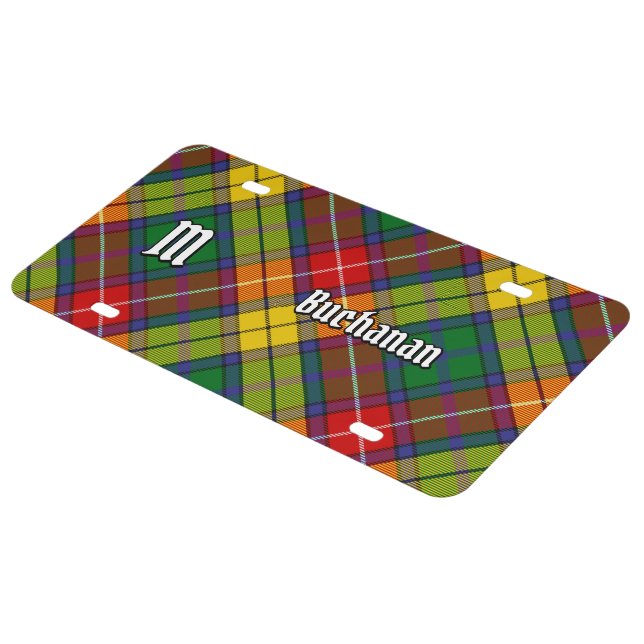 Clan Buchanan Tartan License Plate (Side)