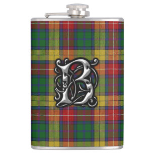 Clan Buchanan Tartan Old Scotland Flask