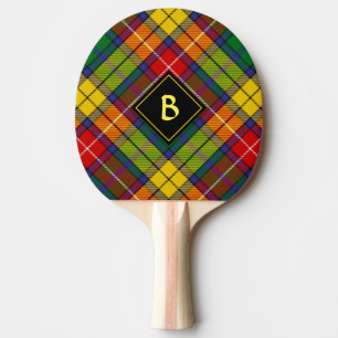 Clan Buchanan Tartan Ping Pong Paddle