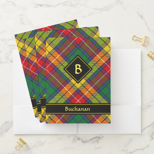 Clan Buchanan Tartan Pocket Folder (In Situ)