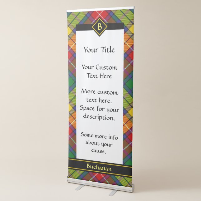 Clan Buchanan Tartan Retractable Banner (3/4)