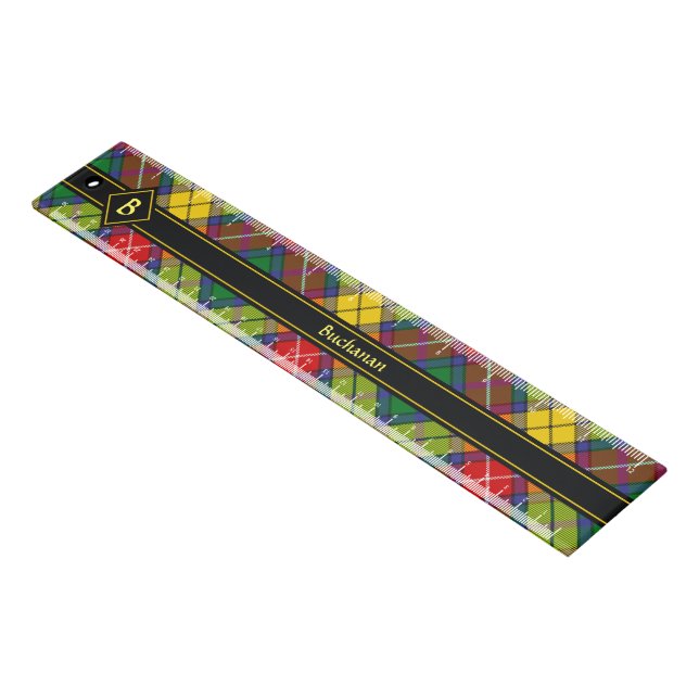 Clan Buchanan Tartan Ruler (Angled)