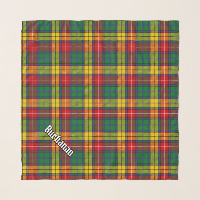 Clan Buchanan Tartan Scarf (Front (Horizontal))