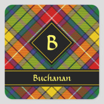 Clan Buchanan Tartan Square Sticker