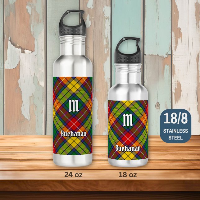 Clan Buchanan Tartan Stainless Steel Water Bottle (Creator Uploaded)