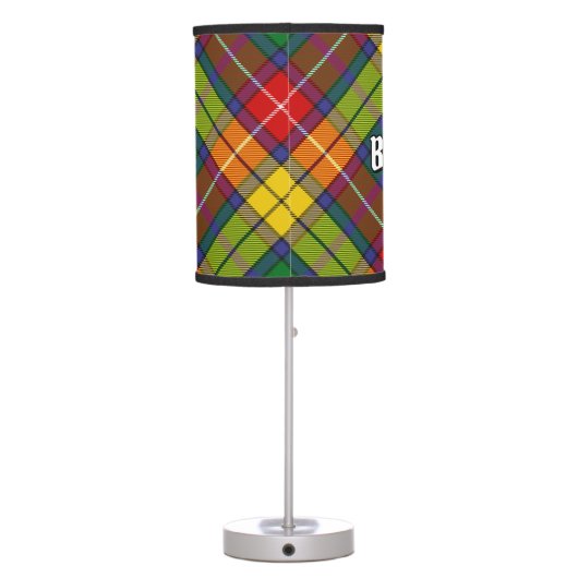 Clan Buchanan Tartan Table Lamp (Back)