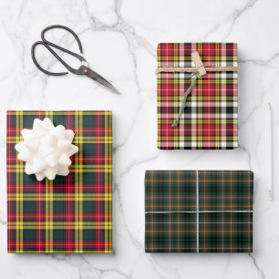 Clan Buchanan Tartan Variations Wrapping Paper Sheets