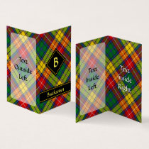 Clan Buchanan Tartan Vertical Folded Business Card