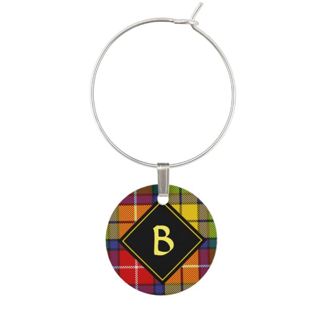 Clan Buchanan Tartan Wine Charm (Front)