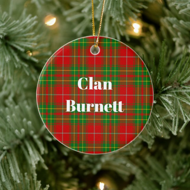 Clan Burnett Ancient Tartan Ceramic Ornament (Tree)