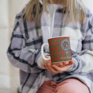 Clan Burnett Crest Badge & Tartan  Coffee Mug